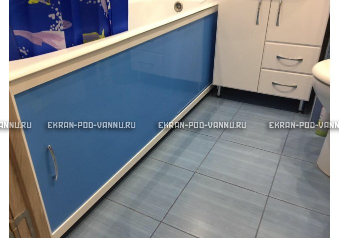 Раздвижной экран EUROPLEX Комфорт голубой – купить по цене 6750 руб. в интернет-магазине в городе Екатеринбург картинка 1