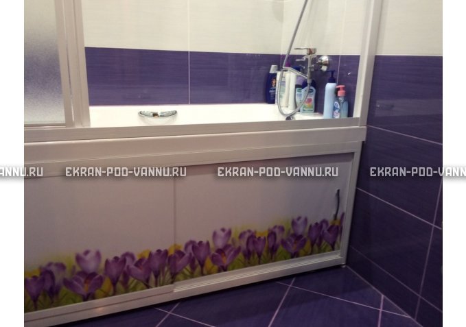 Экран на роликах EUROPLEX  Ирисы – купить по цене 12400 руб. в интернет-магазине в городе Екатеринбург картинка 3