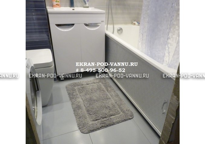 Раздвижной экран EUROPLEX Комфорт Серебро колотый лед – купить по цене 6550 руб. в интернет-магазине в городе Екатеринбург картинка 2