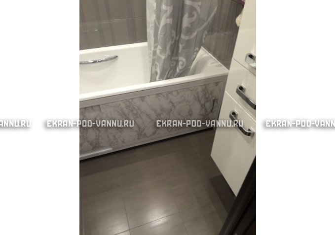 Раздвижной экран EUROPLEX Комфорт серый мрамор – купить по цене 6250 руб. в интернет-магазине в городе Екатеринбург картинка 3