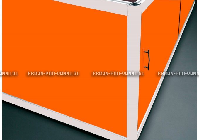 Угловой экран EUROPLEX Комфорт оранжевый – купить по цене 8180 руб. в интернет-магазине в городе Екатеринбург картинка 1