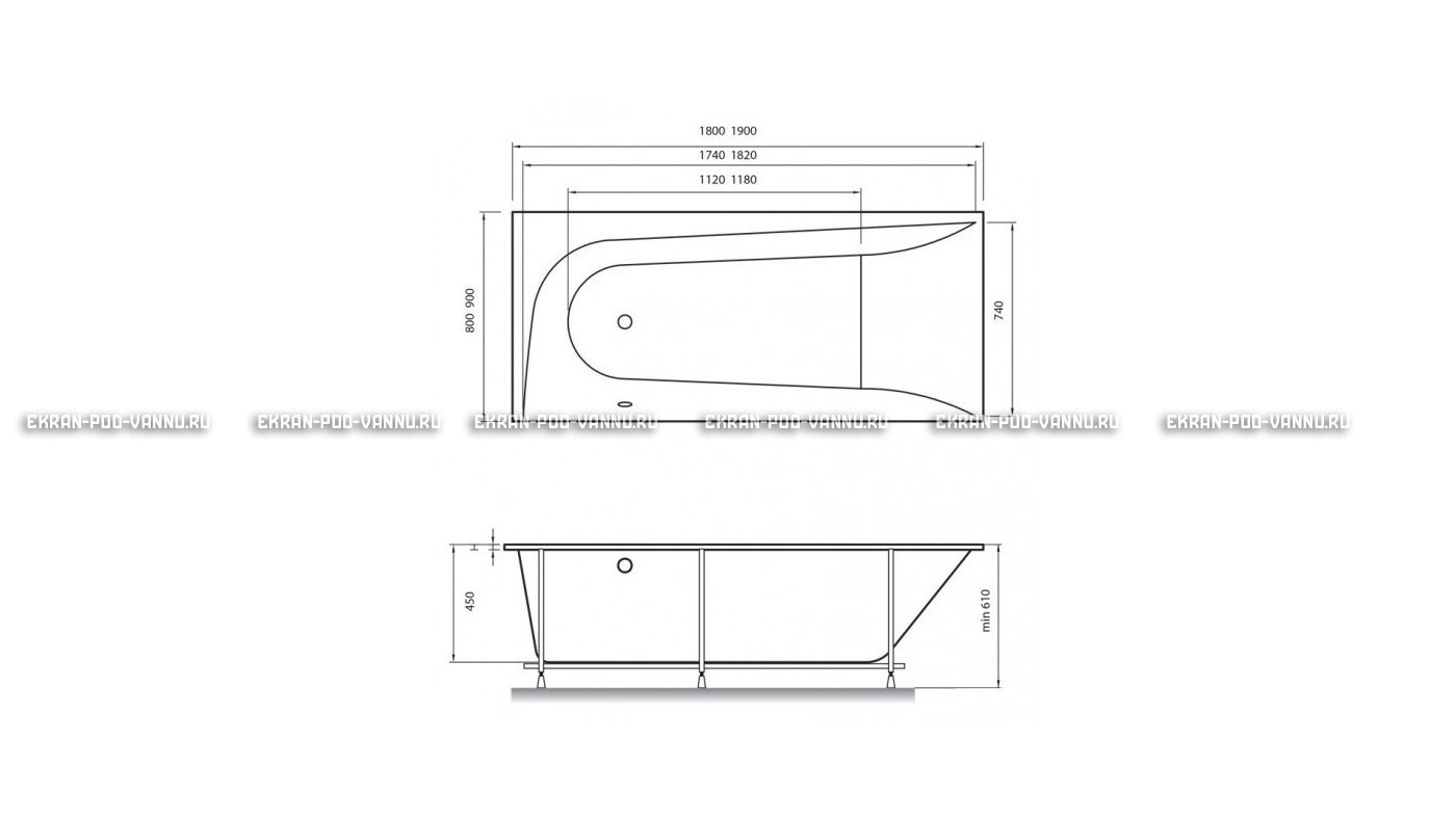Акриловая ванна Vayer Boomerang 190x90 – купить по цене 53050 руб. в интернет-магазине в городе Екатеринбург картинка 15